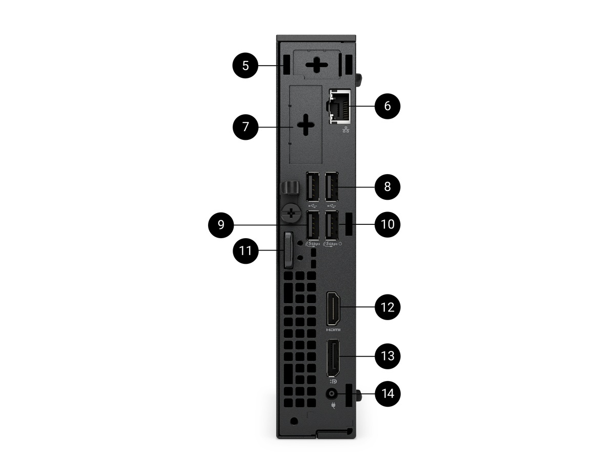 DELL Pro QBM1250 Plus Intel Core Ultra 7 265 16 GB DDR5-SDRAM 512 GB SSD Windows 11 Pro Micro PC Mini Computer Zwart - Afbeelding 3